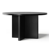 Houston 52" Round Solid Wooden Dining Table with Cross Pedestal