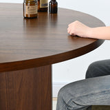 Houston 52" Round Solid Wooden Dining Table with Cross Pedestal