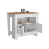 Arlet Kitchen Island With Two Drawers, One Shelf