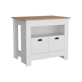 Arlet Kitchen Island With Two Drawers, One Shelf
