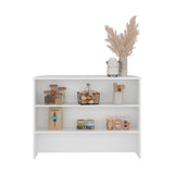 Fendi Kitchen Island with Spacious Countertop, Open Lower Shelves, Storage Cabinet and Versatile Multi-Use Design for Meal Preparation, Coffee Station Organization, Modern Home Convenience