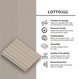 Flexible MDF Wall Panel - Textured Surface for Noise Reduction, Premium Finish, Honey Oak Color, 0.35" Depth, 8.09" Width, 108.27" Height, Easy Installation