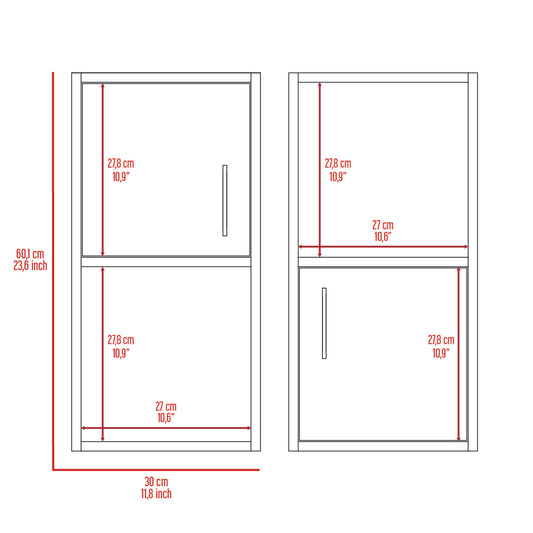 Oba 2-Pc Wall-Mounted Bathroom Medicine Cabinet with Open and Closed Storage, Multi-Shelf Organizer for Toiletries, Personal Care Items and Everyday Essentials, Compact Modern Design for Small and Large Bathrooms