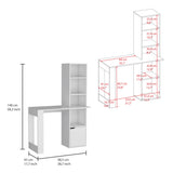 Lowa Computer Desk, 4-Tier Bookcase