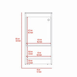 Tuhome Jane Bathroom Vanity with Single-Door Cabinet, Interior Storage Shelf, Open Lower Display Shelf, Modern Compact Sink Base Organizer for Toiletries, Linens, Daily Essentials, and Small Bathroom Optimization