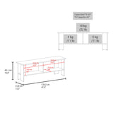 Navia 47" Wide TV Stand with Two Spacious Shelves for Living Room, Bedroom or Entertainment Spaces, Modern Media Console for TVs up to 54", Compact Storage Unit for Home, Office or Studio