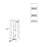 TUHOME Eco 39" Tall Four-Tier Bookcase with Open Shelves, Modern Vertical Storage Cabinet for Living Room, Bedroom or Office, Compact Display Unit for Books, Décor and Everyday Organization with Clean Contemporary Design