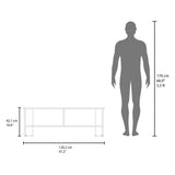 Navia 47" Wide TV Stand with Two Spacious Shelves for Living Room, Bedroom or Entertainment Spaces, Modern Media Console for TVs up to 54", Compact Storage Unit for Home, Office or Studio