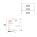 TUHOME Wally 36" Wide x 30" High 3-Tier Open Wall Cabinet, Modern Wall Shelf and Storage Organizer for Bedroom, Office, Living Room or Garage, Deep Cube Shelf System for Decor Display and Everyday Home Organization