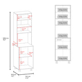 Antares Kitchen Pantry Cabinet with Two Doors, Open Middle Shelf for Coffee Machines or Microwaves, Upper Storage Cabinet, Freestanding Kitchen Organizer for Functionality and Style