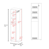 Austin Storage Broom Closet with Magnetic-Closure Doors, Tall Multi-Purpose Utility Cabinet for Cleaning Supplies, Durable Engineered Wood Construction and Space-Saving Design