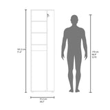 Austin Storage Broom Closet with Magnetic-Closure Doors, Tall Multi-Purpose Utility Cabinet for Cleaning Supplies, Durable Engineered Wood Construction and Space-Saving Design