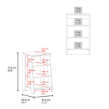 TUHOME Bathbi 30-Inch High Four-Tier Ladder Shelf Organizer, Compact Corner Storage Rack for Bathroom Towels, Living Room Décor or Side Table Use, Modern Space-Saving Display Unit with Open Shelves