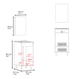 Brady Wall-Mounted Storage Cabinet for Bathroom Environments Featuring Integrated Mirror Door Face and Optimized Interior Organization with Two Shelves for Compact Functionality