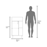 Bryce Base Cabinet, Compact Organizer with One Door, Multiple Open Shelves, and Top Display Space, Modern Freestanding Storage Cabinet for Books, Accessories, and Everyday Essentials, Ideal for Small Rooms