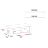 TUHOME Cecil Coffee Table with Spacious Top Surface and Open Storage Shelf, Modern Centerpiece for Living Rooms or Lounge Areas, Functional Display and Organization Solution for Books, Decor, Remote Controls and Everyday Essentials
