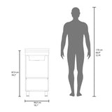 Darwin Freestanding Utility Tub and Sink Cabinet with One Door for Hidden Interior Storage for Laundry Rooms or Garage