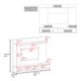 Desa 65" TV Stand with 5 Open Shelves, Modern Media Console for Living Room Entertainment Storage
