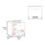 Hatta Modern Bathroom Vanity with Sleek Finish and Ample Storage Featuring One Concealed Cabinet Door Two Functional Pull-Out Drawers and One Open Lower Shelf Perfect Design for Optimized Utility