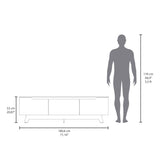 Woodall TV Stand with Two Doors, Modern Entertainment Center with Open Shelves and Cable Management, Stylish Storage Solution for TVs up to 65 Inches, Keeps Living Room Organized and Clutter-Free