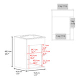 Colton Free-Standing Bathroom Vanity with One-Door Cabinet and Open Shelf, Modern Compact Sink Cabinet with Light Grey Wood Finish, Ideal for Small Bathrooms and Powder Rooms, Space-Saving Storage Solution