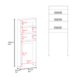TUHOME Madrid Over The Toilet Cabinet with Double Door Storage, Two Spacious Shelves, Space-Saving Bathroom Organizer for Toiletries, Towels and Essentials, Modern Freestanding Design.
