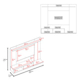 Munt 70" TV Stand with 5 Open Shelves, Modern Media Console for Living Room Entertainment Storage