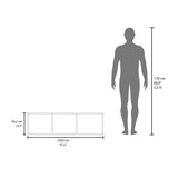 Sahara 47" Wide One-Door Wall Cabinet with Three Shelves and Pull-Up Door, Modern Storage Solution for Home Office, Living Room, Kitchen, and Garage, Stylish and Space-Saving Wall-Mounted Cabinet with White and Natural Oak Finish