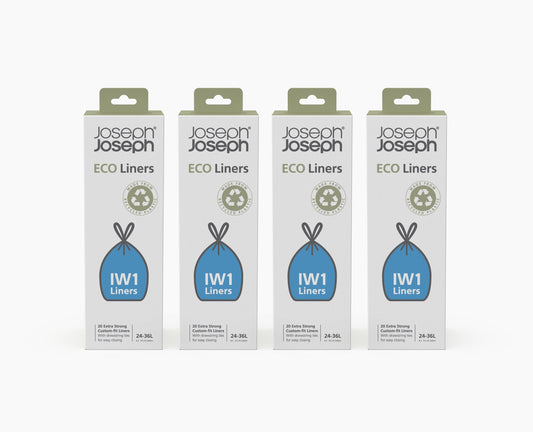 IW1 24-36L Grey Recycled Bin Liners - 4 pack