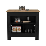 TUHOME Arlet Kitchen Island with Spacious Two-Door Cabinet Storage, Open Utility Shelf, Functional Workstation Surface, Versatile Organization Design for Modern Homes, Ideal for Enhancing Everyday Kitchen Efficiency