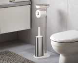 EasyStore™ Plus Stainless-steel Toilet Roll Holder with Toilet Brush