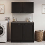 TUHOME Zurich Cabinet Set with Double Door Cabinet, Two Interior Shelves, Spacious Storage and Superior Top Surface for Organized Kitchen Spaces, Freestanding Solution for Home Efficiency and Daily Convenience