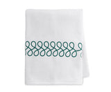 Green and White Bath Towels