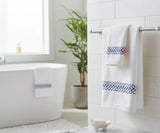 Navy Bath Towels - Embroidered Towels