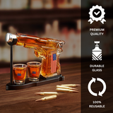 Gifts for Men Dad, Father Whiskey Decanter Set - 8 Oz with Two 2 Oz Glasses