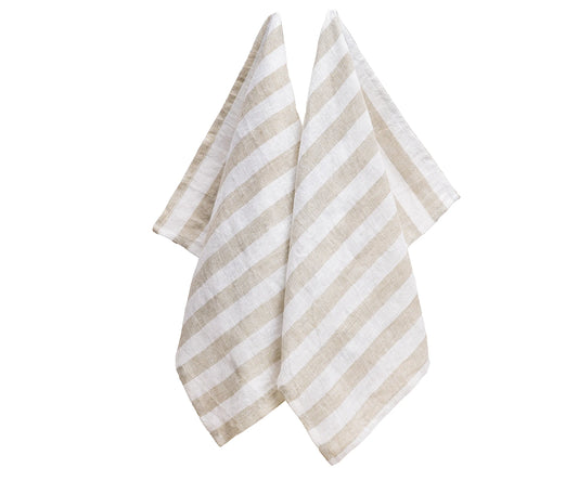 Beige Hand Towels - Set of 2
