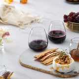 Black Swan Stemless Red Wine Glasses, 18.2 oz