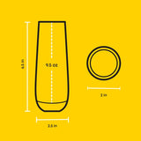 Milo Champagne Glasses, 9.5 oz