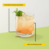 Faye Double Old Fashioned Whiskey Glasses, 10 oz