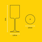 Claire White Wine Glasses, 11.4 oz