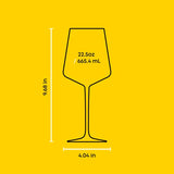 Sidney Burgundy Wine Glasses, 22.5 oz