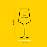 Sidney White Wine Glasses, 17 oz