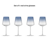 Sidney Blue Ombre Red Wine Glasses, 19oz