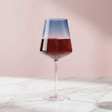 Sidney Blue Ombre Red Wine Glasses, 19oz