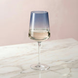 Sidney Blue Ombre White Wine Glasses, 17 oz