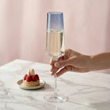 Sidney Blue Ombre Champagne Flutes, 7 oz