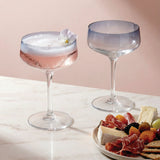 Sidney Blue Ombre Coupe Glasses, 8 oz