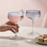 Sidney Blue Ombre Coupe Glasses, 8 oz