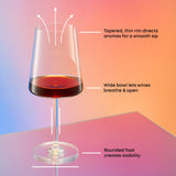 Aura Red Wine Glasses, 21.5 oz