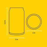 Can Shape Tumbler Drinking Glasses, 16 oz